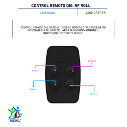 CONTROL REMOTO DIG. RF ROLL