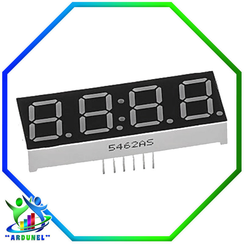 0.56 PULGADAS RELOJ DISPLAY DE 7 SEGMENTOS 4 DÍGITOS CC 12P