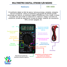 MULTÍMETRO DIGITAL DT830B S/B