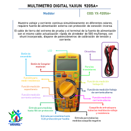 MULTÍMETRO DIGITAL YAXUN 9205A+