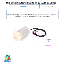 MINI BOMBA SUMERGIBLE DC 3V-5V (ALTA CALIDAD)