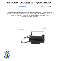 MINI BOMBA SUMERGIBLE DC 12V MINI BOMBA ALTA CALIDAD