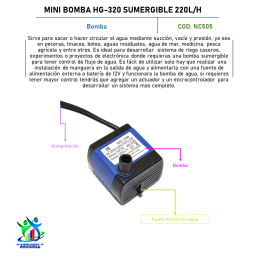 MINI BOMBA HG-320 SUMERGIBLE 220L/H