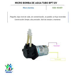 MICRO BOMBA DE AGUA TUBO BPT 12V