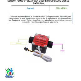 SENSOR FLUJO OF06ZAT G3/4 DN20 LÍQUIDO LECHE DIESEL GASOLINA