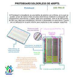 PROTOBOARD SOLDERLESS DE 400 PTS.