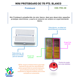 MINI PROTOBOARD DE 170 PTS. BLANCO