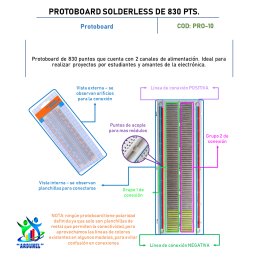 PROTOBOARD SOLDERLESS DE 830 PTS.