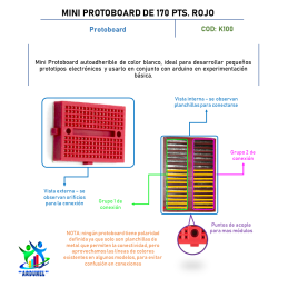 MINI PROTOBOARD DE 170 PTS. ROJO