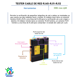 TESTER DE CABLE DE RED RJ45 Y RJ11 RJ12