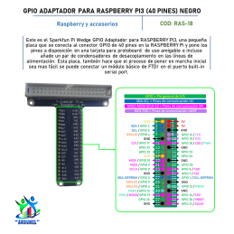 GPIO ADAPTADOR PARA RASPBERRY PI3 (40 PINES) AZUL