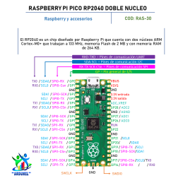 RASPBERRY PI PICO RP2040 DOBLE NUCLEO