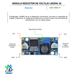 MÓDULO REDUCTOR DE VOLTAJE LM2596 3A (ALTA CALIDAD)