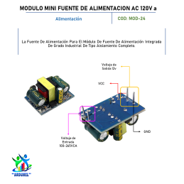 MODULO MINI FUENTE DE ALIMENTACIÓN 500MA (5W) AC 220V A 12V DE PRECISIÓN