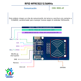 MODULO RFID 13.56MHZ RC522 MFRC522 (ALTA CALIDAD)