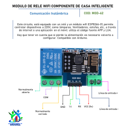 ESP8266 5V MÓDULO DE RELÉ WIFI (COMPONENTE DE CASA INTELIGENTE)