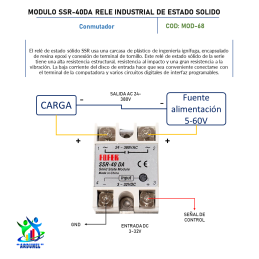 MODULO SSR-40DA RELE INDUSTRIAL DE ESTADO SOLIDO