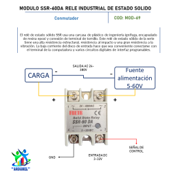 MODULO SSR-60DA RELÉ INDUSTRIAL DE ESTADO SOLIDO