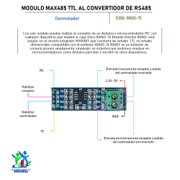 MÓDULO MAX485 TTL AL CONVERTIDOR DE RS485