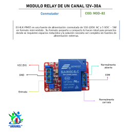 MÓDULO RELAY DE 1 CANAL 12V 30A DE PODER