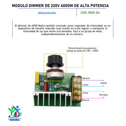 MÓDULO DIMMER 220V 4000W DE ALTA POTENCIA