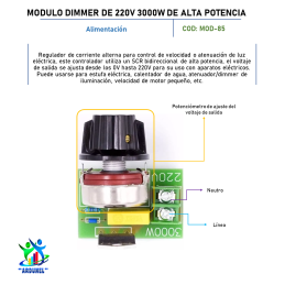 MÓDULO DIMMER 220V 3000W DE ALTA POTENCIA