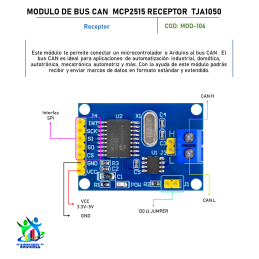 MODULO DE BUS CAN MCP2515 RECEPTOR TJA1050