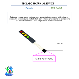 TECLADO MATRICIAL 12V 1X4