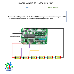 MODULO BMS 6S 18650 22V 24V