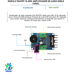 MODULO TDA7297 10-50W AMPLIFICADOR DE AUDIO DOBLE CANAL