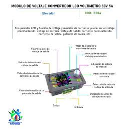 MODULO DE VOLTAJE CONVERTIDOR LCD VOLTIMETRO 30V 5A