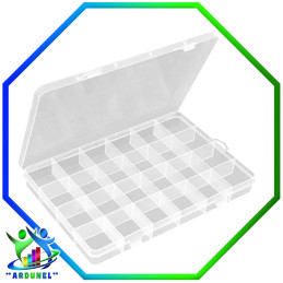 CAJA PLASTICA DE 24 DIVICIONES 19,5*13*3,5 CM