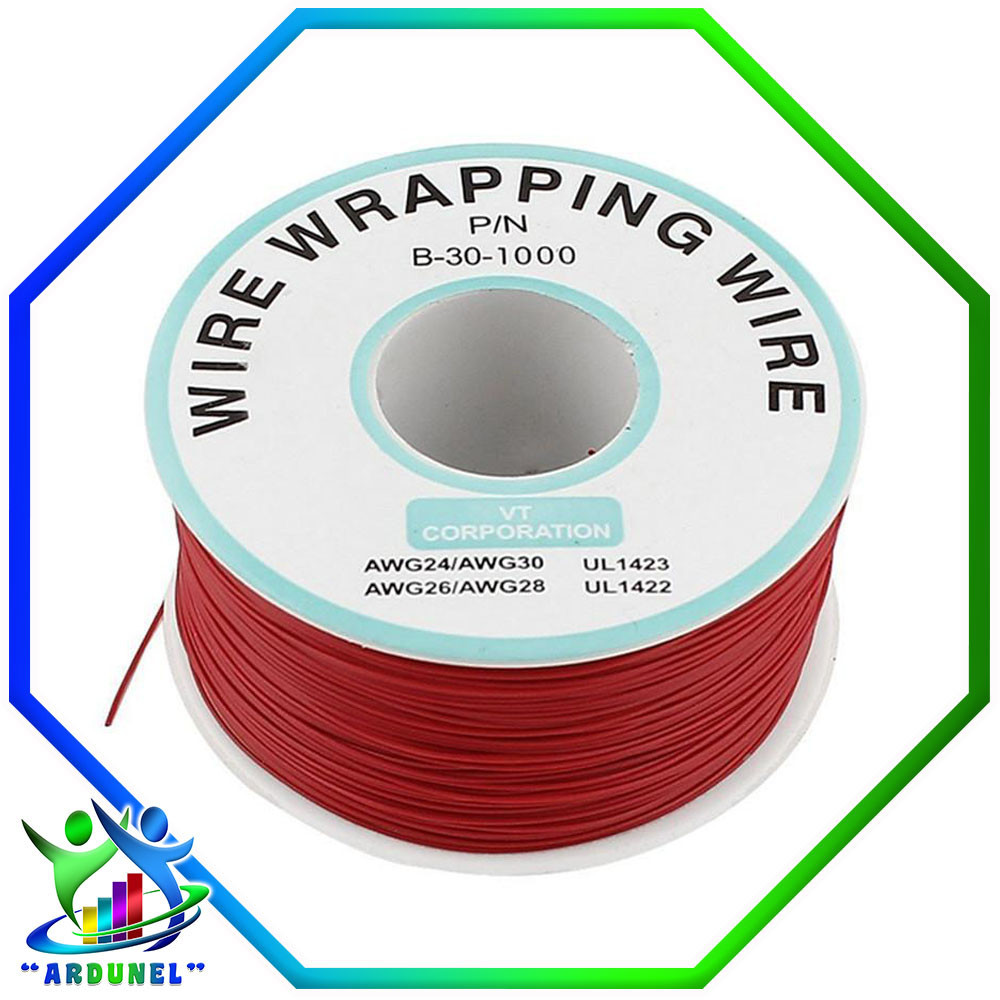 CABLE DE COBRE 0.5MM 30AWG ROJO (X METRO)