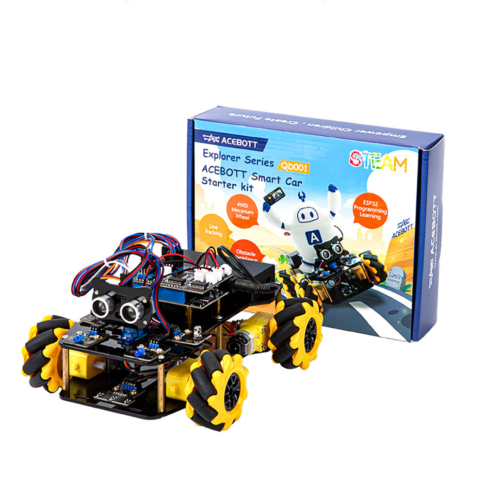 Kit Robot BXF ESP32 4WD seguidor de línea, evasor de obstáculos, control a distancia