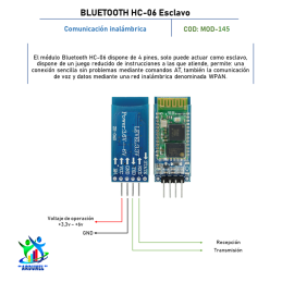 MÓDULO BLUETOOTH HC-06 DE 4 PIN ESCLAVO (ALTA CALIDAD)