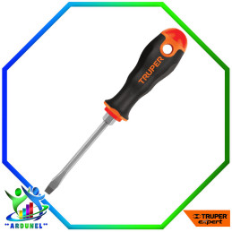 DESARMADOR PUNTA PLANA E IMANTADO DE 1/4" X 6" MANGO CONFORT GRIP