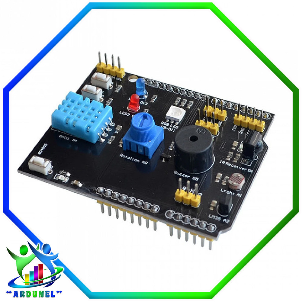 SHIELD MULTIFUNCION DHT11 LM35 PARA ARDUINO UNO R3