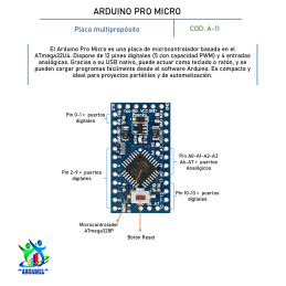 ARDUINO PROMICRO ATMEGA32U4 5V 16MHZ MINI USB