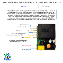 MODULO TRANSCEPTOR DE DATOS DE LINEA ELECTRICA KQ330