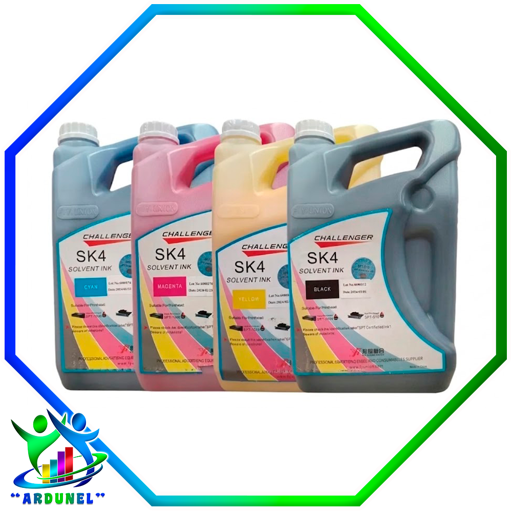 TINTA SOLVENTE SK4 CHALLENGER DE 5 LITROS