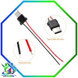 CONECTOR USB-C MACHO 2PIN 70MM