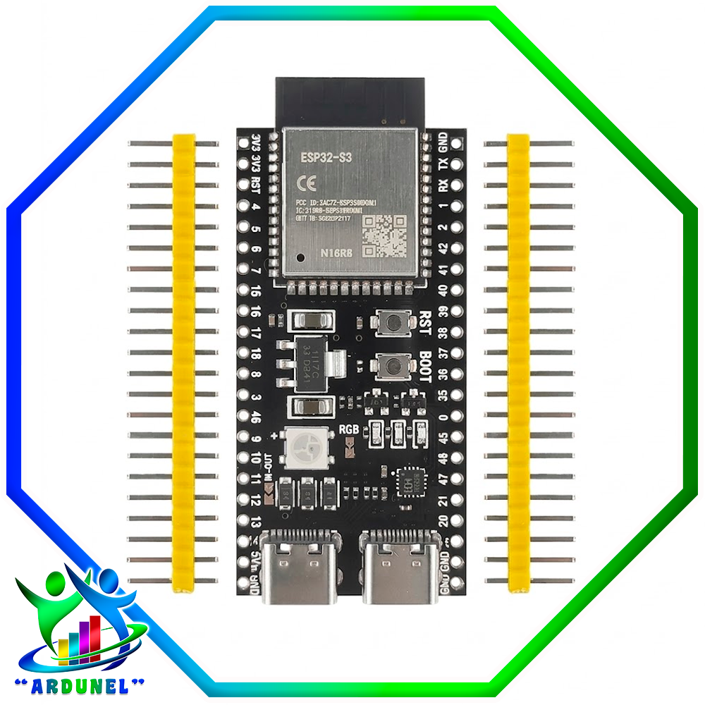 ESP32-S3 N16R8 WROOM WIFI-BLUETOOTH DOBLE USB TIPO C