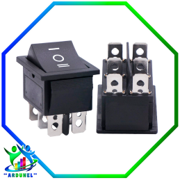 INTERRUPTOR KCD1 6A 250V DE 6 PIN ON-OFF-ON