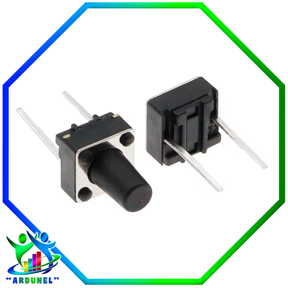 PULSADOR ALTO 6X6X9MM 2 PIN