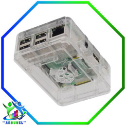 CASE ABS TRANSPARENTE COMPATIBILIDAD CON LOS VENTILADORES PARA RASPBERRY PI 3B+/3B