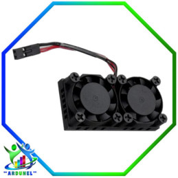 VENTILADOR DOBLE PARA RASPBERRY PI 3B + /4B 50X25X13MM